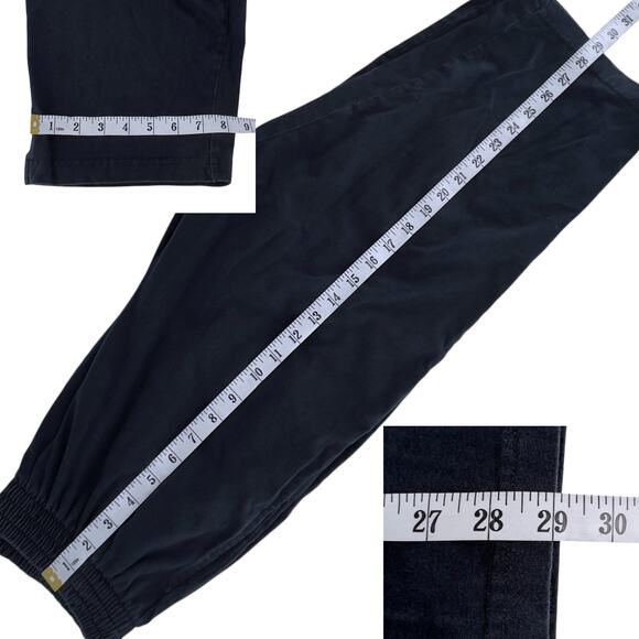 Black Capri Pants Side Pockets Split Hem No Tags - Picture 12 of 12